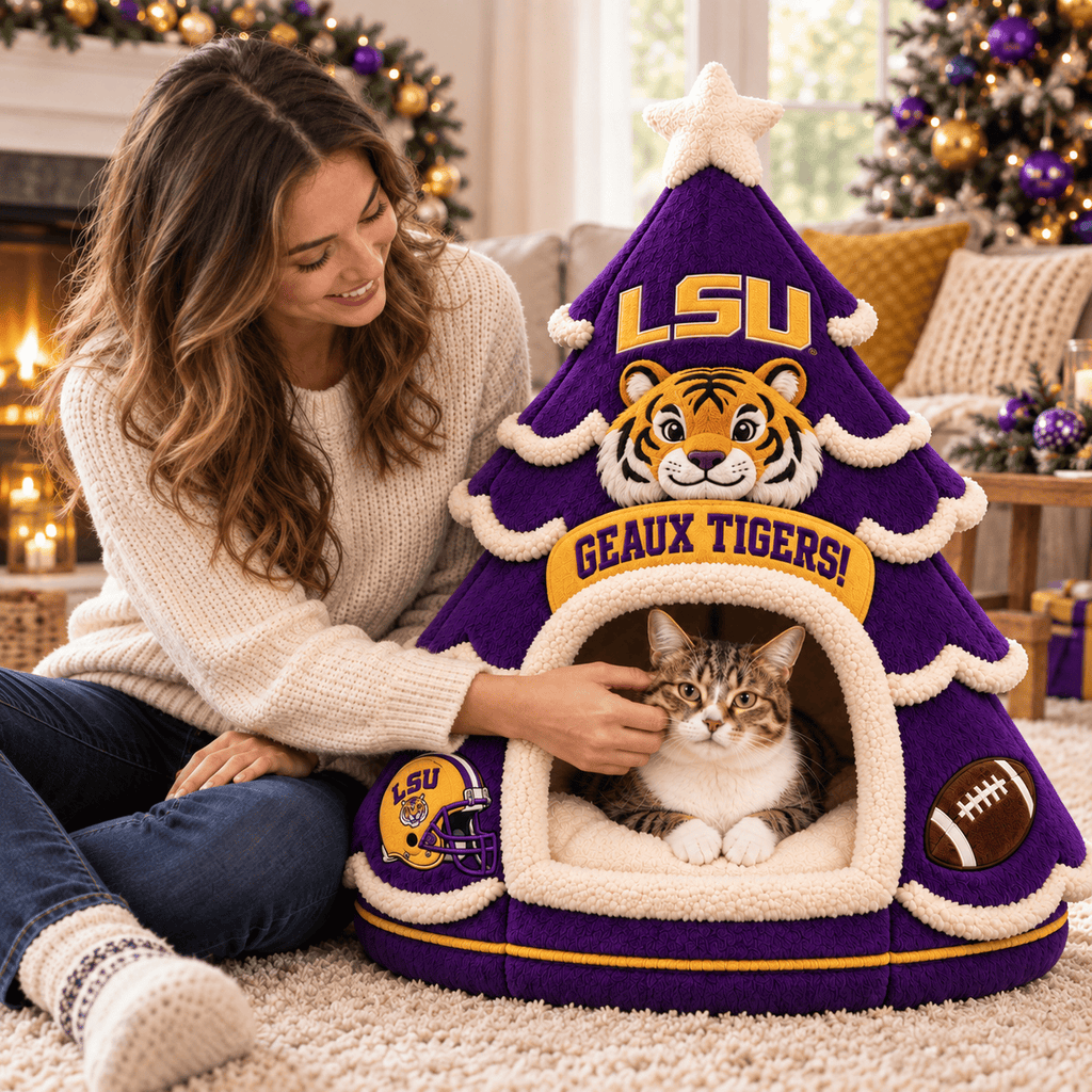LSUT Premium Christmas Tree Pet Bed NHVH