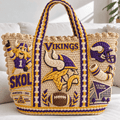MNV Straw-Style Embellished Tote Bag NTKO