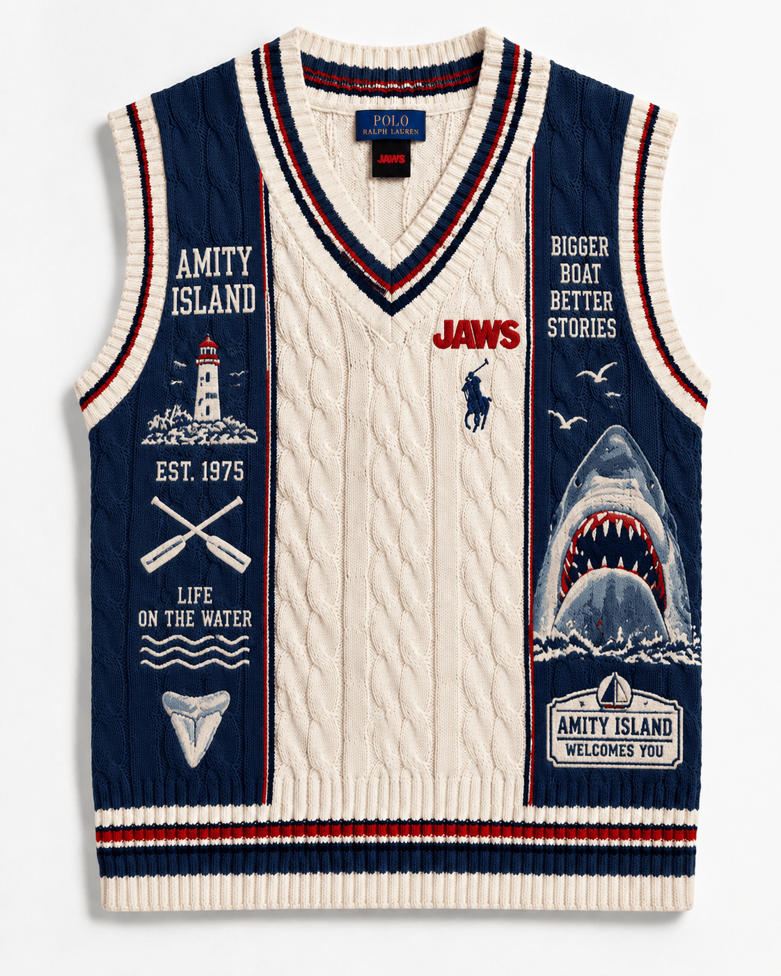 JAWS Premium Heritage Sweater Vest NTNA