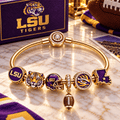 LSU Gold Charm Bracelet Set PNPA