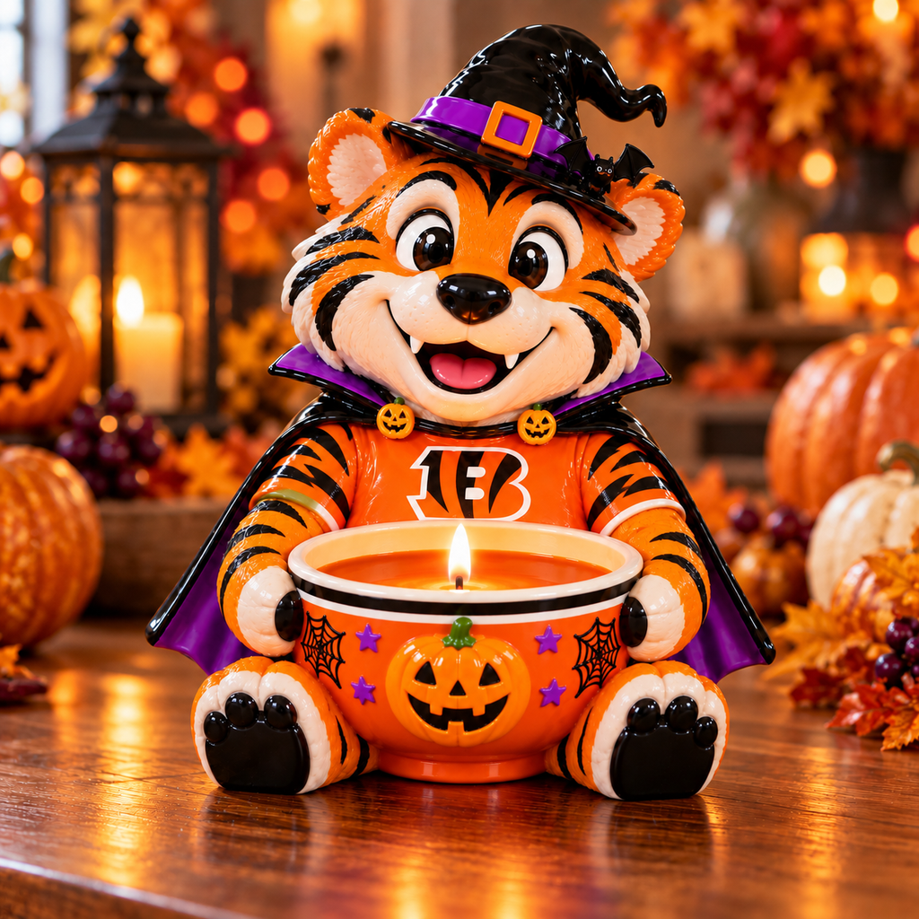 DTLN Halloween Candle Holder – Spooky Game Day Decor PNPA