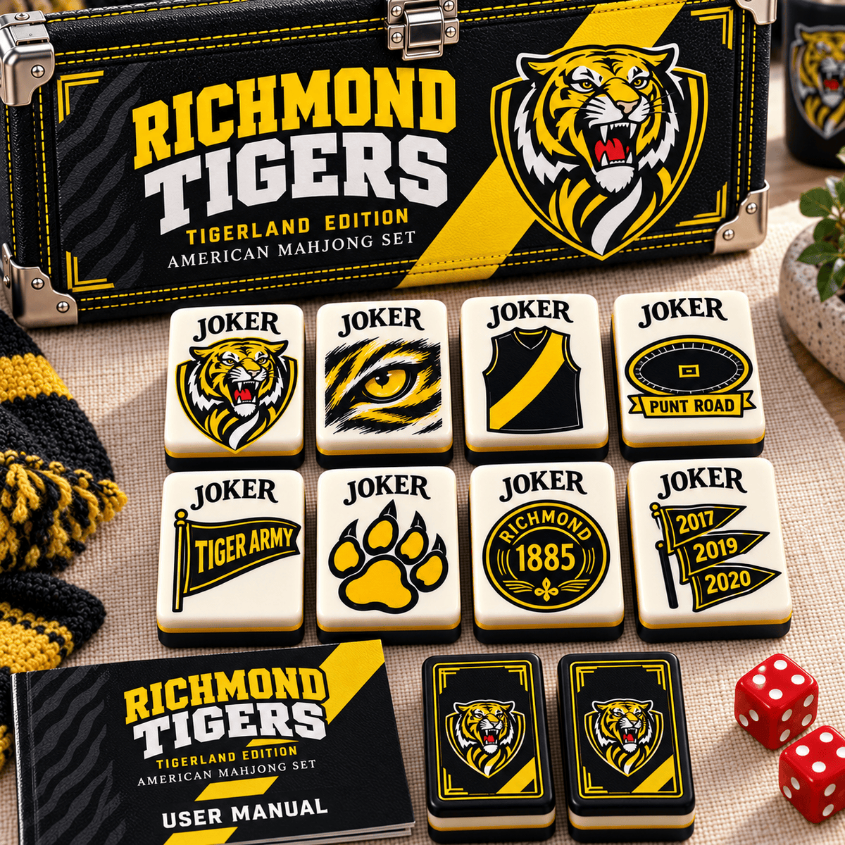 Premium RIC Mahjong Tiles Set PVNA